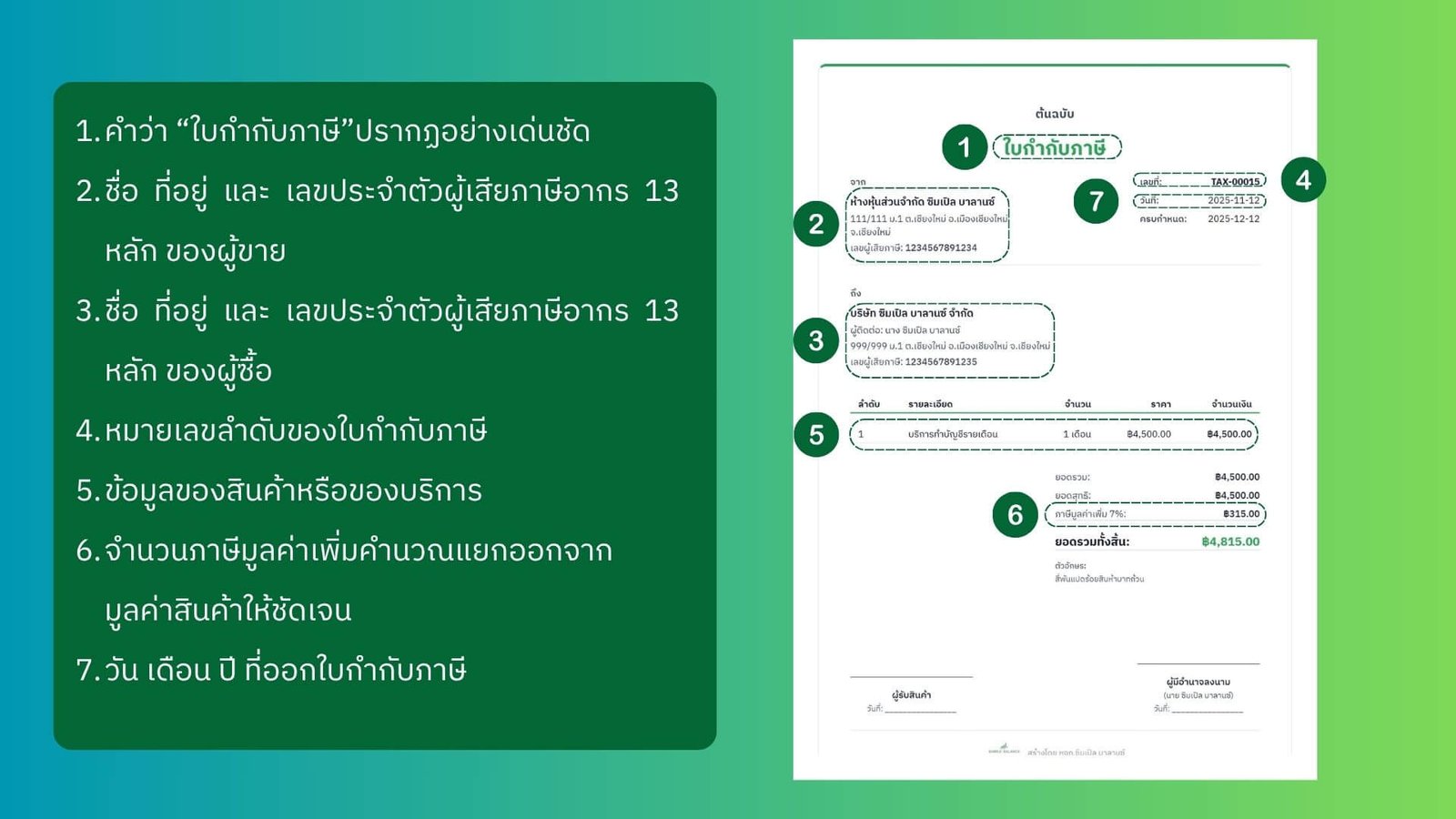 7 สิ่งที่ต้องมีในใบกำกับภาษี | ใบกำกับภาษีคืออะไร