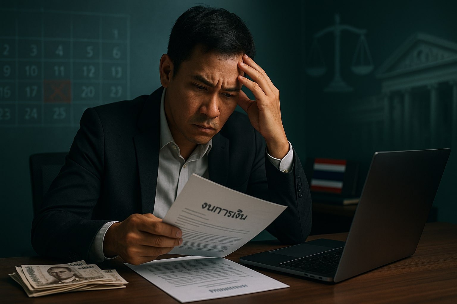 นักธุรกิจกำลังเครียดเพราะไม่ทราบมาก่อนว่าแม้ไม่มีรายได้ก็ต้องปิดงบ | รับปิดงบเปล่าราคาถูก