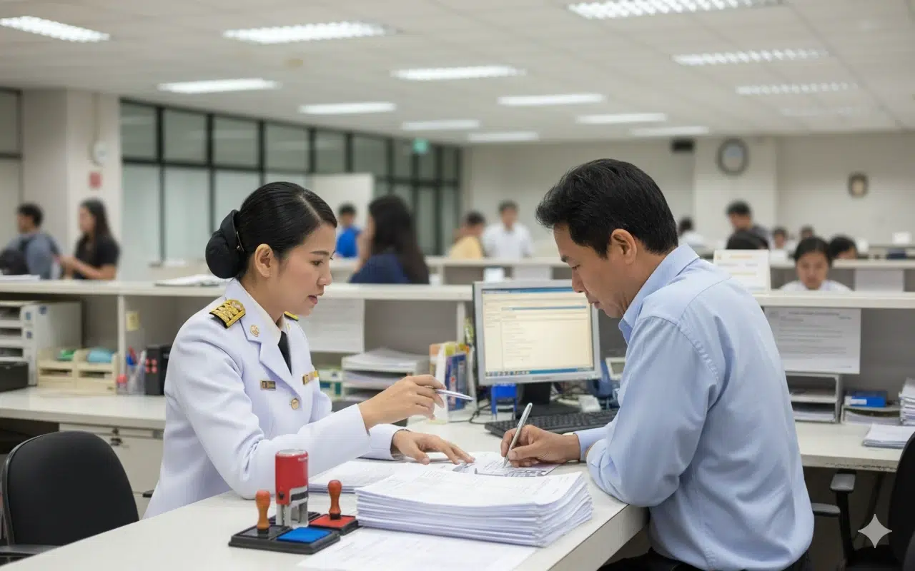 เจ้าหน้าที่จากสำนักงานบัญชีเชียงใหม่ ซิมเปิล บาลานซ์ กำลังจดทะเบียนบริษัทที่ DBD รับจดทะเบียนบริษัทออนไลน์