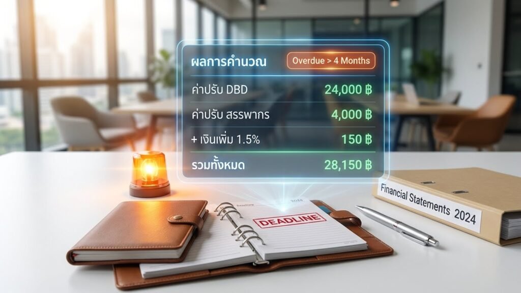 โปรแกรมคำนวณค่าปรับส่งงบการเงินล่าช้า และภ.ง.ด.50 โดยซิมเปิล บาลานซ์