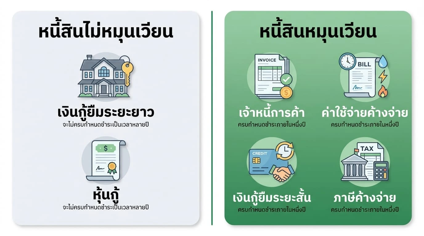 หนี้สินหมุนเวียน คืออะไร — infographic