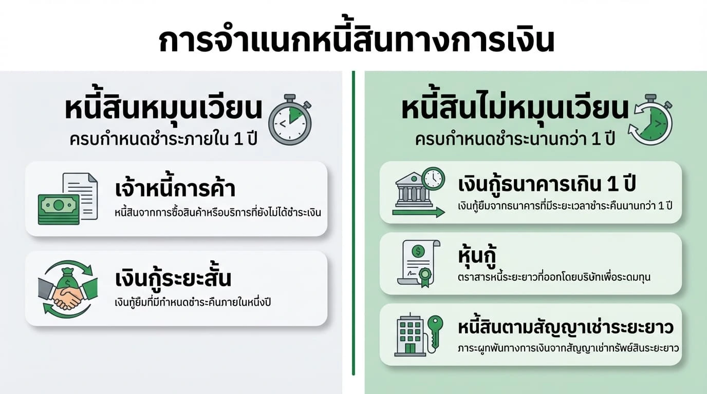 หนี้สินไม่หมุนเวียน คืออะไร — infographic