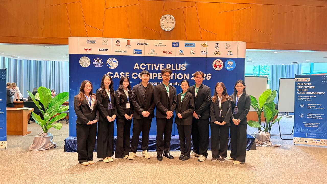 ทีมงาน Simple Balance ร่วมงาน ACTIVE PLUS Case Competition 2026 ที่มหาวิทยาลัยเกษตรศาสตร์